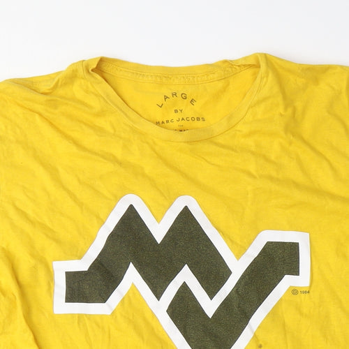 Marc Jacobs Men’s Yellow Graphic Retro T-Shirt Large