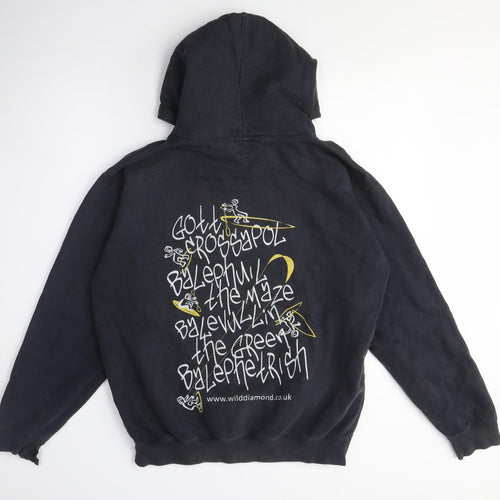 Wild Diamond Men's Black XL Hooded Pullover Hoodie