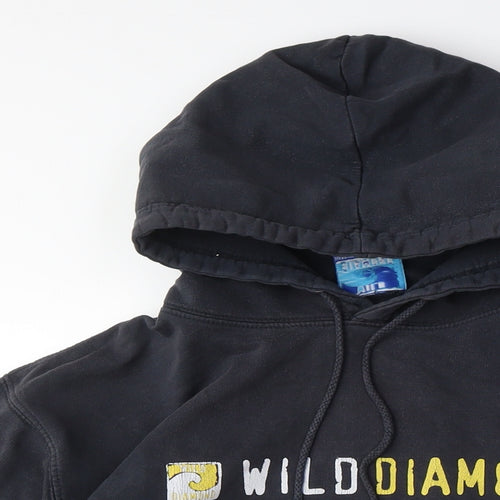 Wild Diamond Men's Black XL Hooded Pullover Hoodie