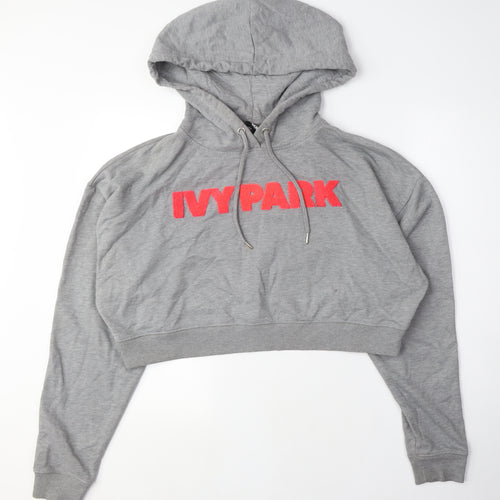 Ivy Park Women's Grey Pullover Hoodie Medium