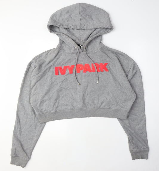 Ivy Park Women's Grey Pullover Hoodie Medium