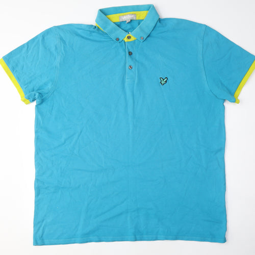 Lyle & Scott Men's Blue Polo Size M Short Sleeve