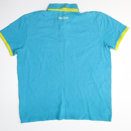 Lyle & Scott Men's Blue Polo Size M Short Sleeve