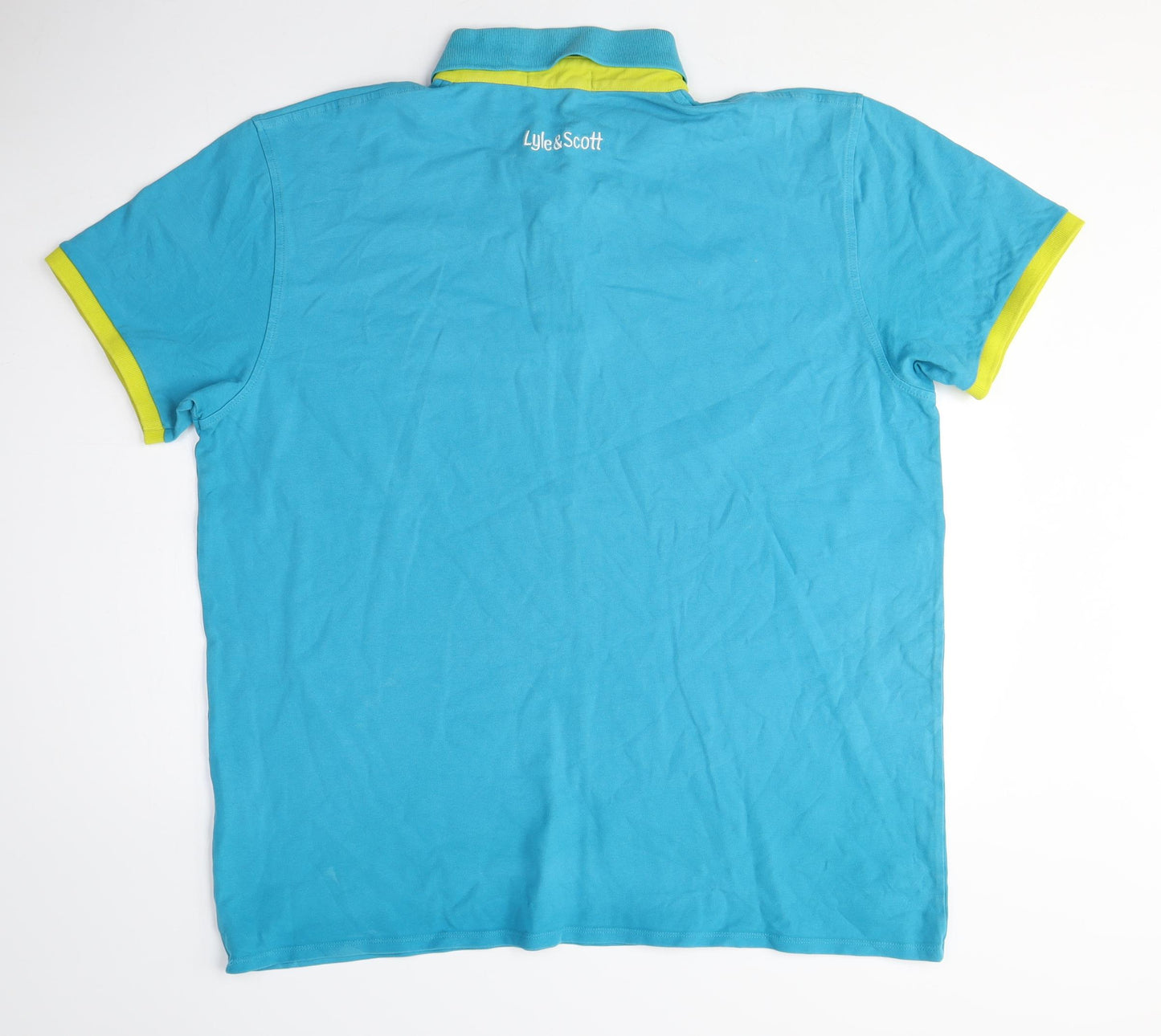 Lyle & Scott Men's Blue Polo Size M Short Sleeve