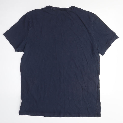 Gap Men's Blue Graphic T-Shirt, Medium, Summer Casual