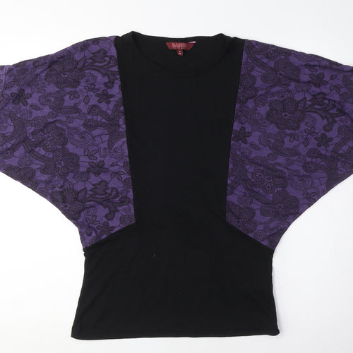 Baker by Ted Baker Girls Kimono Style T-Shirt, Black Purple, 14 Years