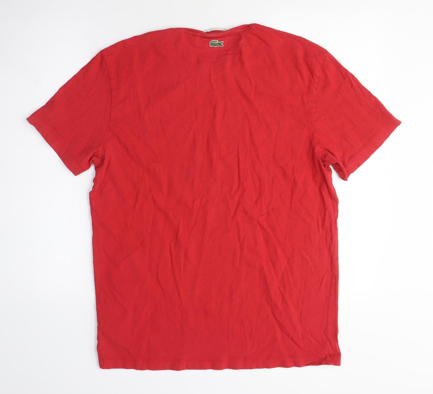 Lacoste Men's Red Graphic T-Shirt Medium