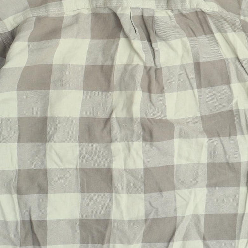 Gap Men's Medium Beige Checked Button-Up Shirt