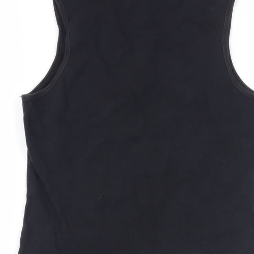 Gap Womens Black Cotton Basic Tank Size S Crew Neck