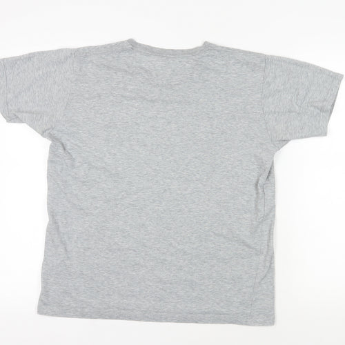 Uniqlo Womens Grey Cotton Basic T-Shirt Size M Crew Neck