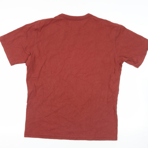 Uniqlo Mens Brown Cotton T-Shirt Size L Crew Neck