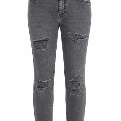 Topshop Womens Grey Cotton Skinny Jeans Size 26 in L28 in Regular Zip