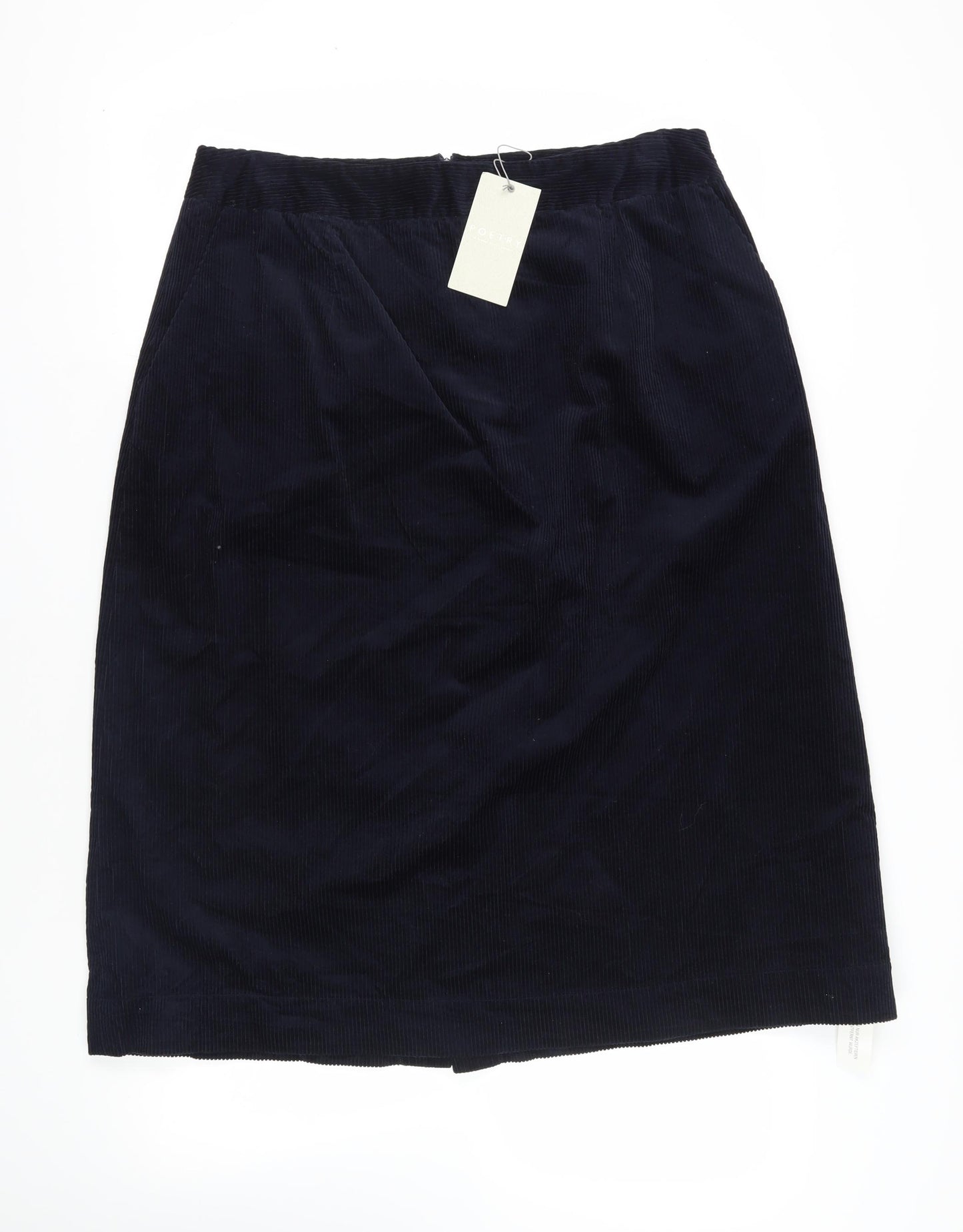 Poetry Womens Blue Cotton A-Line Skirt Size 20 Zip - Pockets