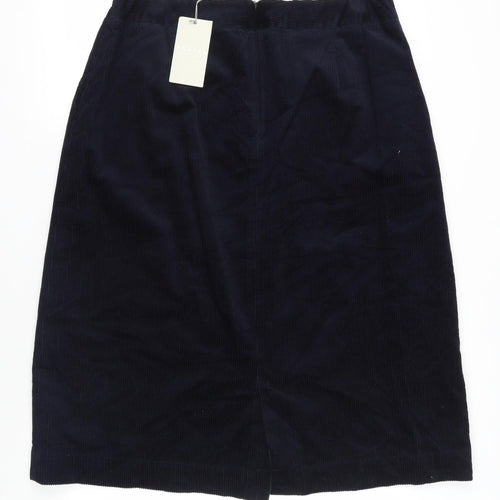 Poetry Womens Blue Cotton A-Line Skirt Size 20 Zip - Pockets