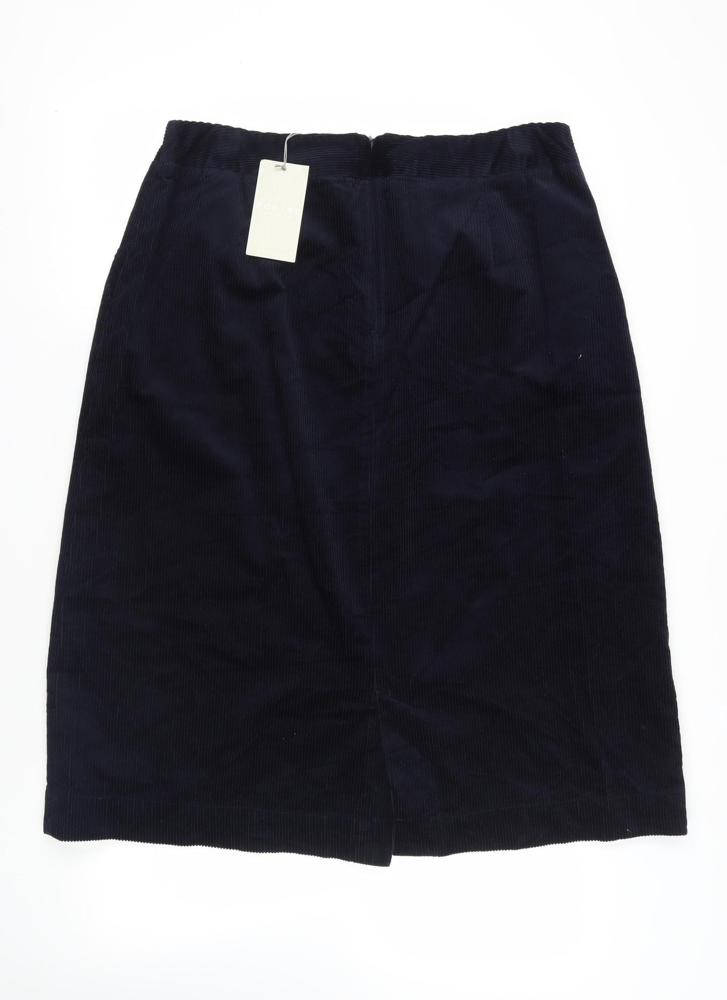 Poetry Womens Blue Cotton A-Line Skirt Size 20 Zip - Pockets