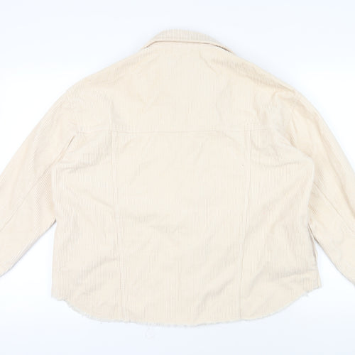 Zara Womens Ivory Jacket Size S Buckle - Shacket