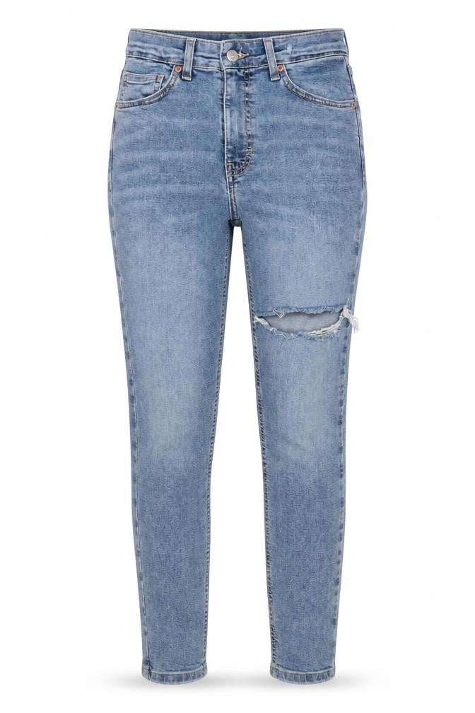 Topshop Womens Blue Cotton Skinny Jeans Size 28 in L30 in Regular Zip