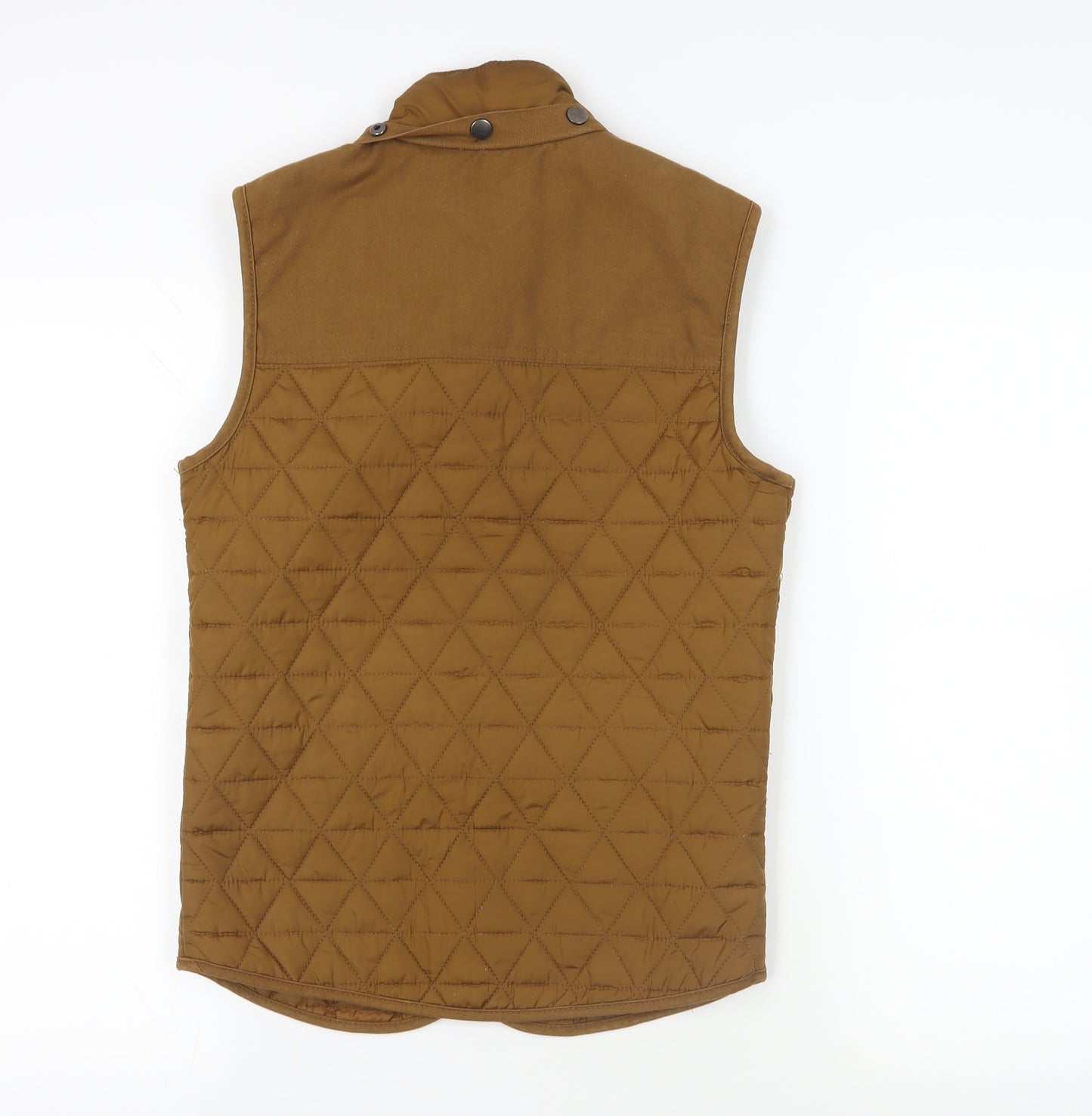 River Island Mens Brown Gilet Jacket Size XS Snap