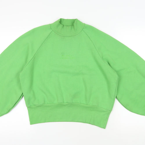 RE_STYLD Womens Green Polyester Pullover Sweatshirt Size 10 Pullover - Logo