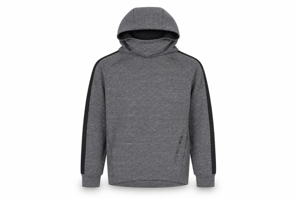 Front view of Next boys’ grey cotton pullover hoodie, size 13, years pullover - pockets