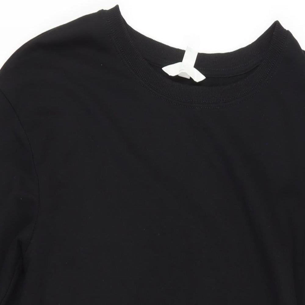 H&M Womens Black Cotton Pullover Sweatshirt Size S Pullover - Maternity