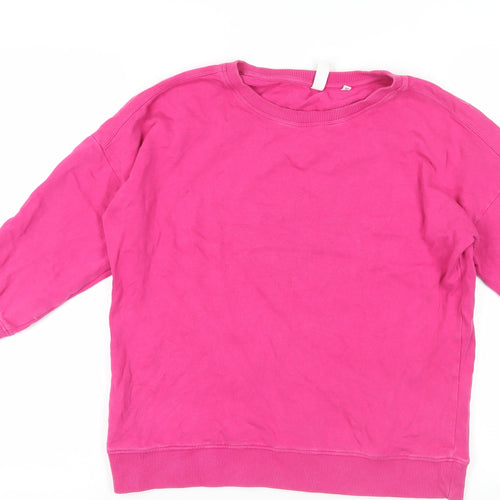 AND/OR Womens Pink Cotton Pullover Sweatshirt Size 10 Pullover