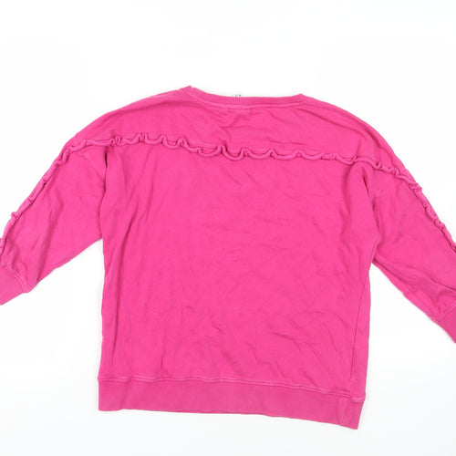 AND/OR Womens Pink Cotton Pullover Sweatshirt Size 10 Pullover