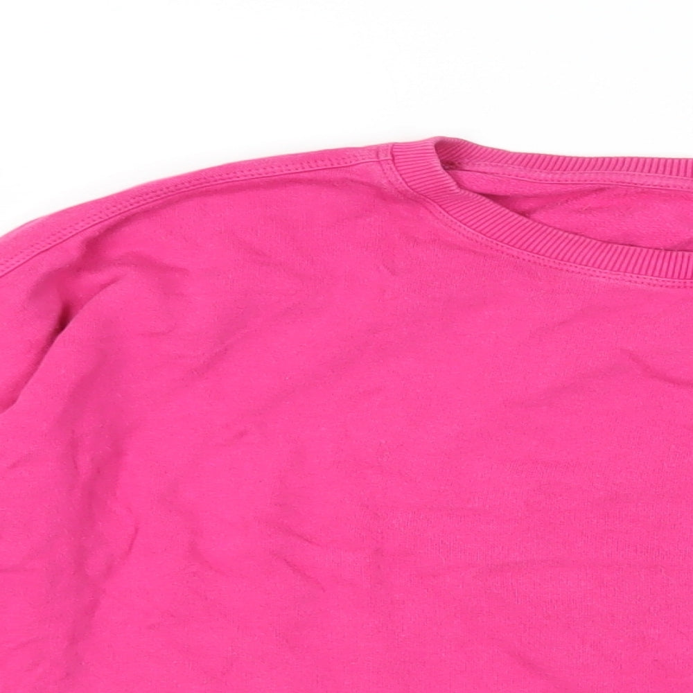 AND/OR Womens Pink Cotton Pullover Sweatshirt Size 10 Pullover