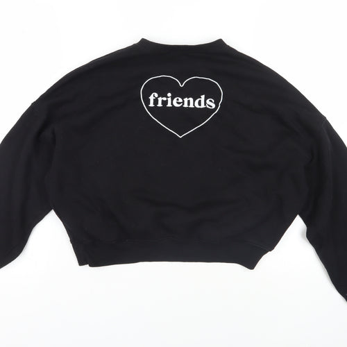 Divided by H&M Womens Black Cotton Pullover Sweatshirt Size S - Forever Friends