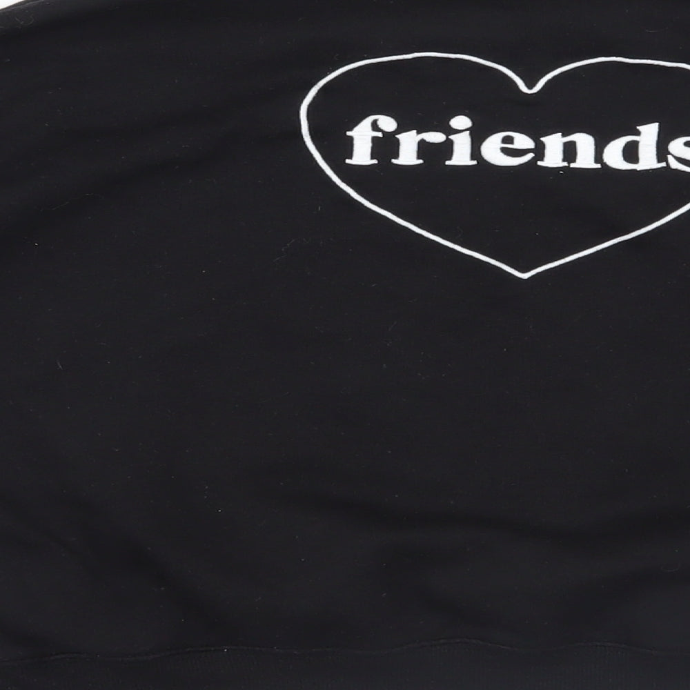 Divided by H&M Womens Black Cotton Pullover Sweatshirt Size S - Forever Friends