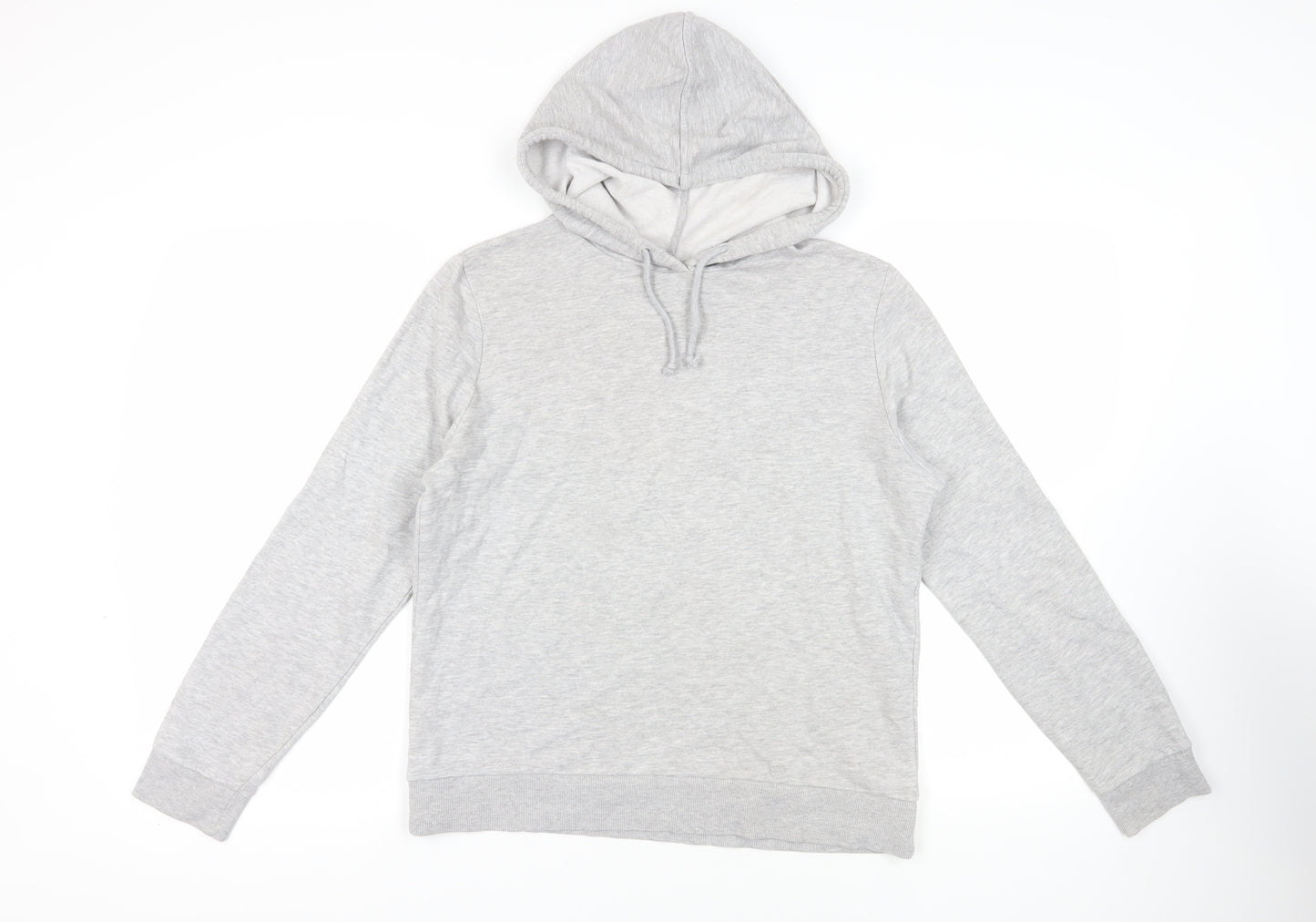 Marks and Spencer Womens Grey Cotton Pullover Hoodie Size 12 Pullover