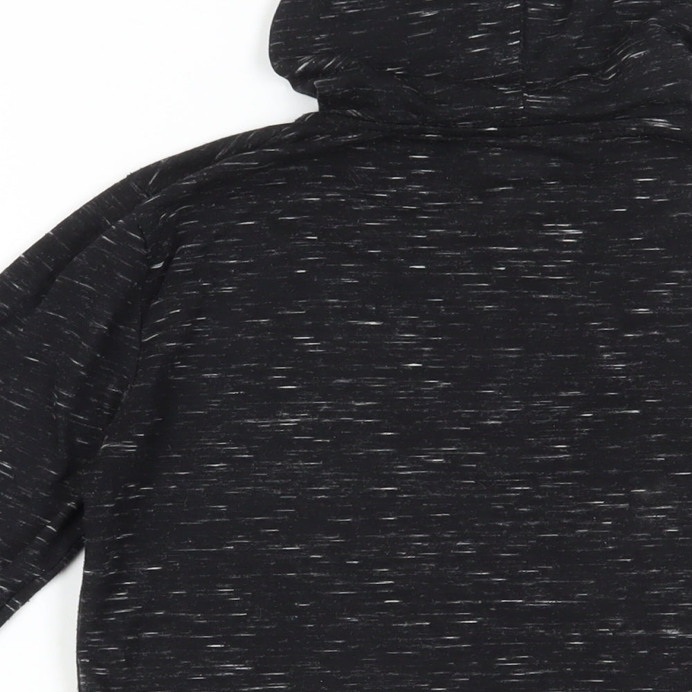Levi's Boys Black Polyester Pullover T-Shirt Size 10-11 Years Henley Button - Hooded Logo