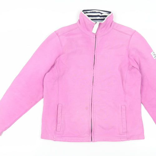 Lazy Jacks Womens Pink Cotton Full Zip Sweatshirt Size 10 Zip - Logo