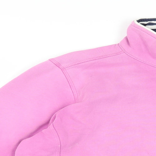 Lazy Jacks Womens Pink Cotton Full Zip Sweatshirt Size 10 Zip - Logo