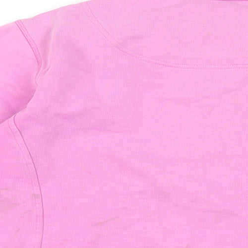 Lazy Jacks Womens Pink Cotton Full Zip Sweatshirt Size 10 Zip - Logo