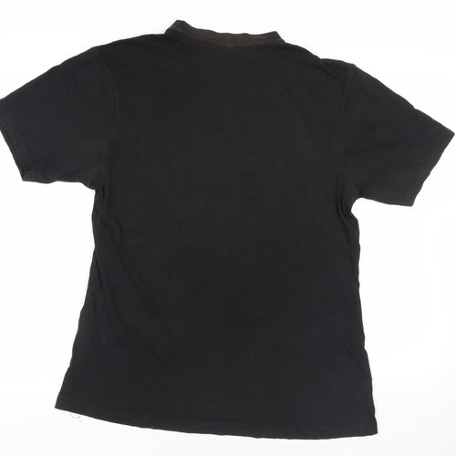 Donnay Womens Black Cotton Basic T-Shirt Size XL Crew Neck