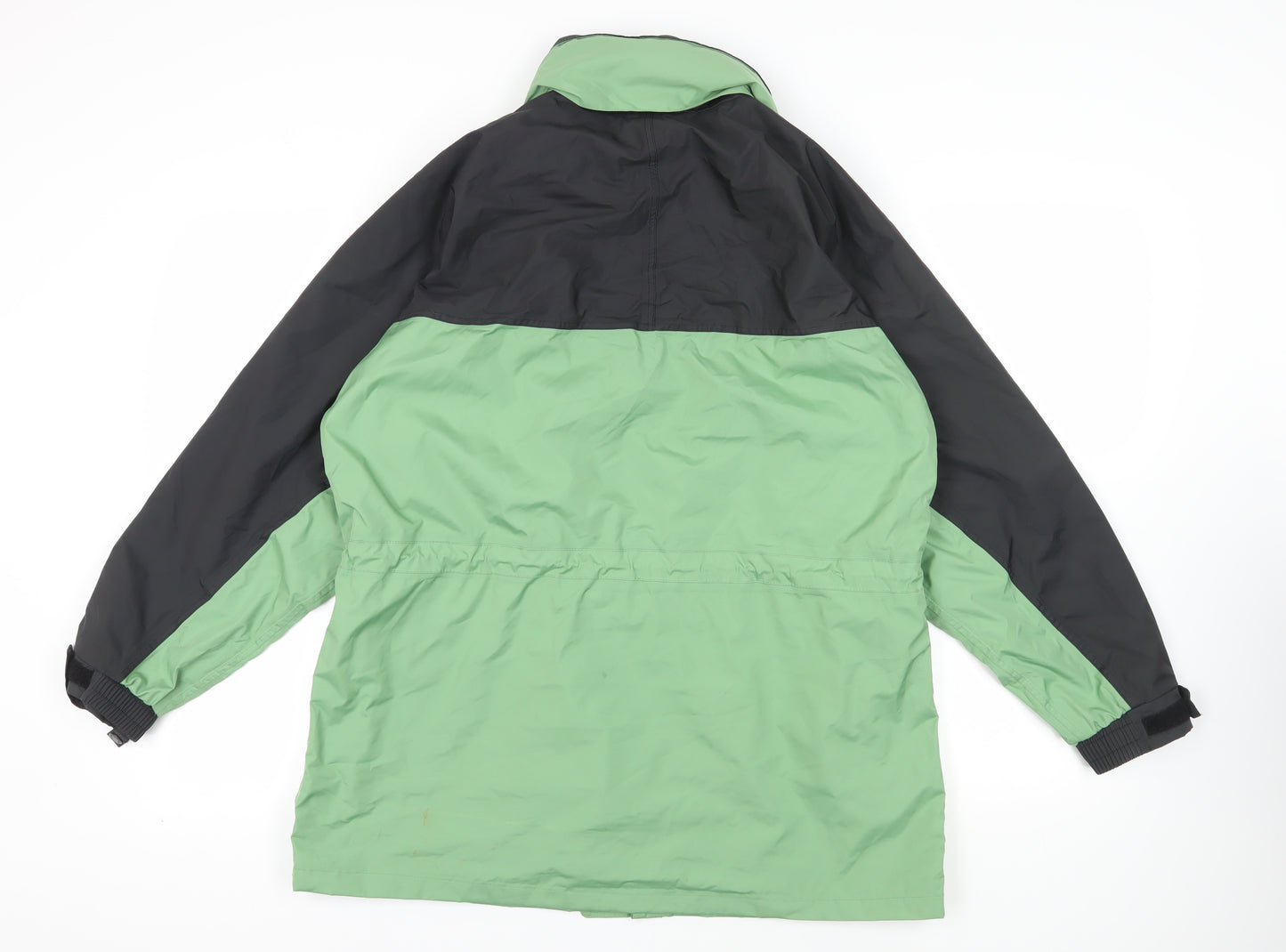 Regatta Womens Green Windbreaker Jacket Size 14 Zip - Technical Outdoors Waterproof Logo