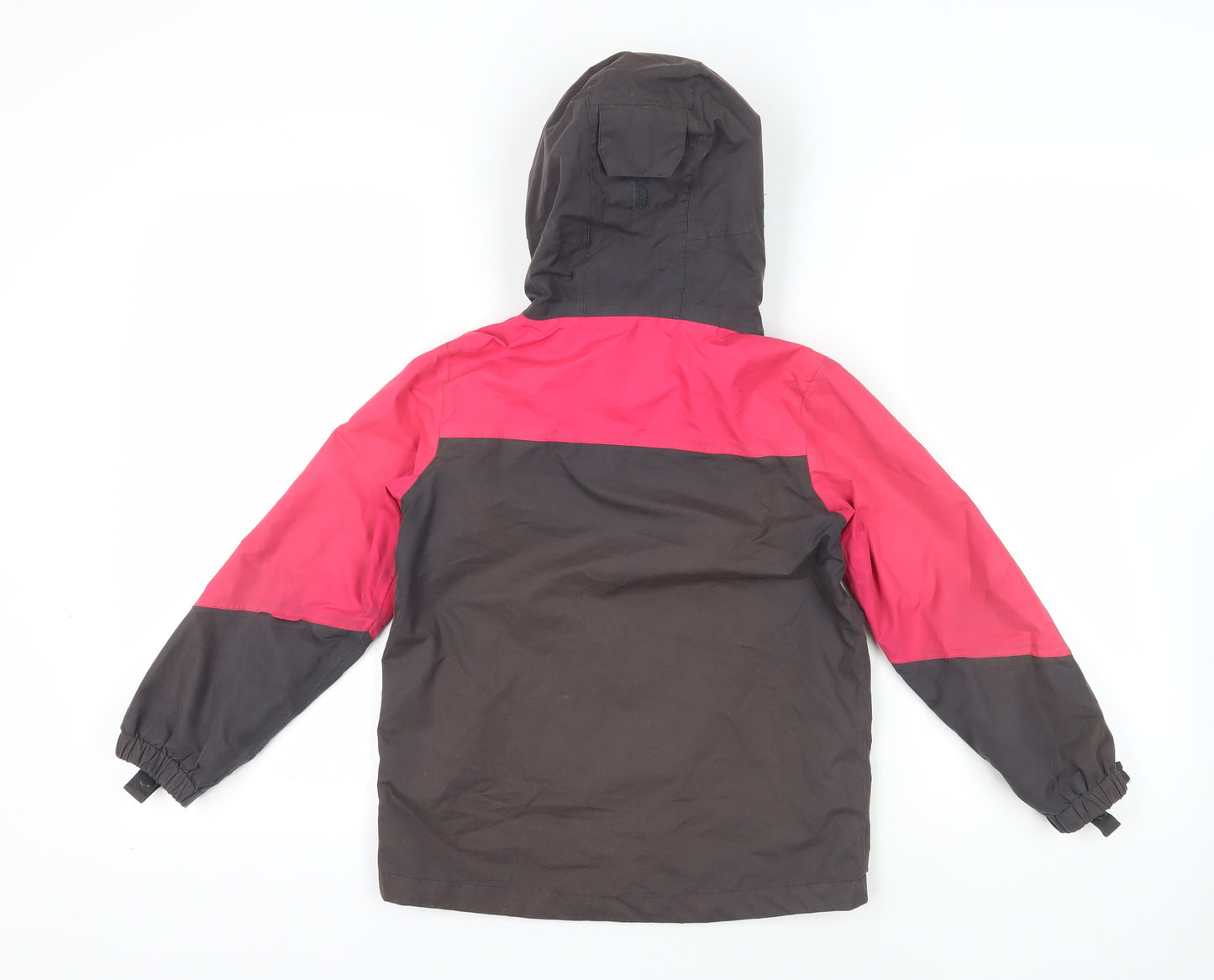 Peter Storm Girls Brown Colourblock Windbreaker Jacket Size 7-8 Years Zip - Technical Outdoors Waterproof Logo