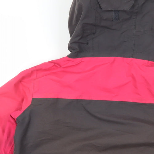 Peter Storm Girls Brown Colourblock Windbreaker Jacket Size 7-8 Years Zip - Technical Outdoors Waterproof Logo