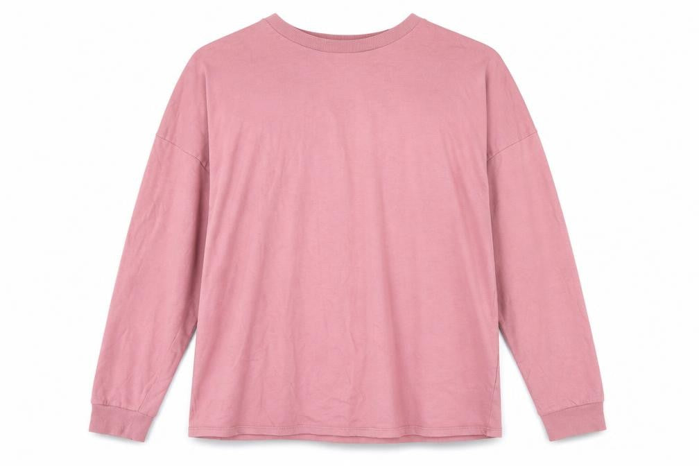 Front view of ASOS women’s pink 100% cotton pullover sweatshirt, size UK 8, pullover