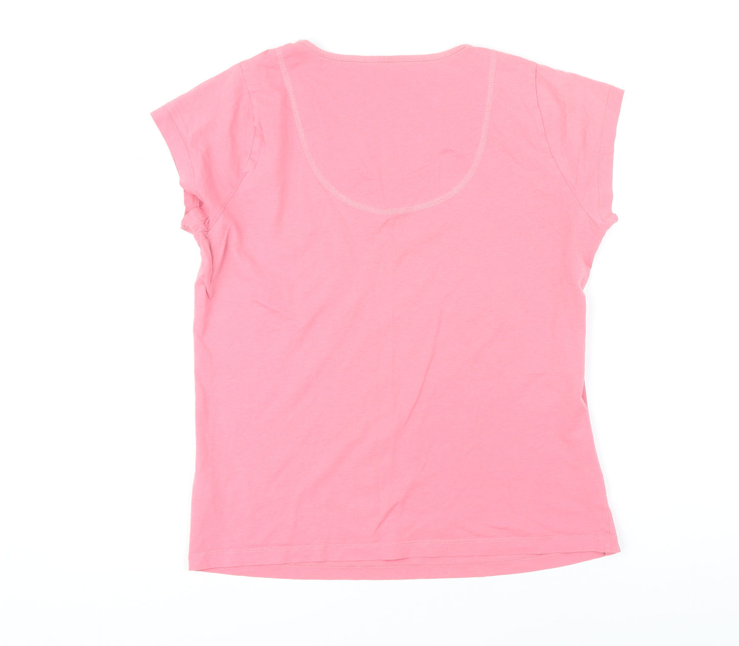 Marks and Spencer Womens Pink Solid Polyester Top Pyjama Top Size 12