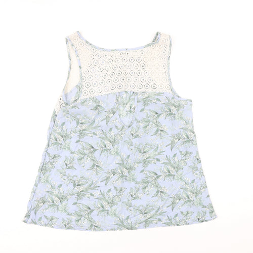 Marks and Spencer Womens Blue Floral Modal Top Pyjama Top Size 12
