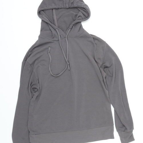 M&Co Womens Grey Polyester Pullover Hoodie Size 12 Pullover