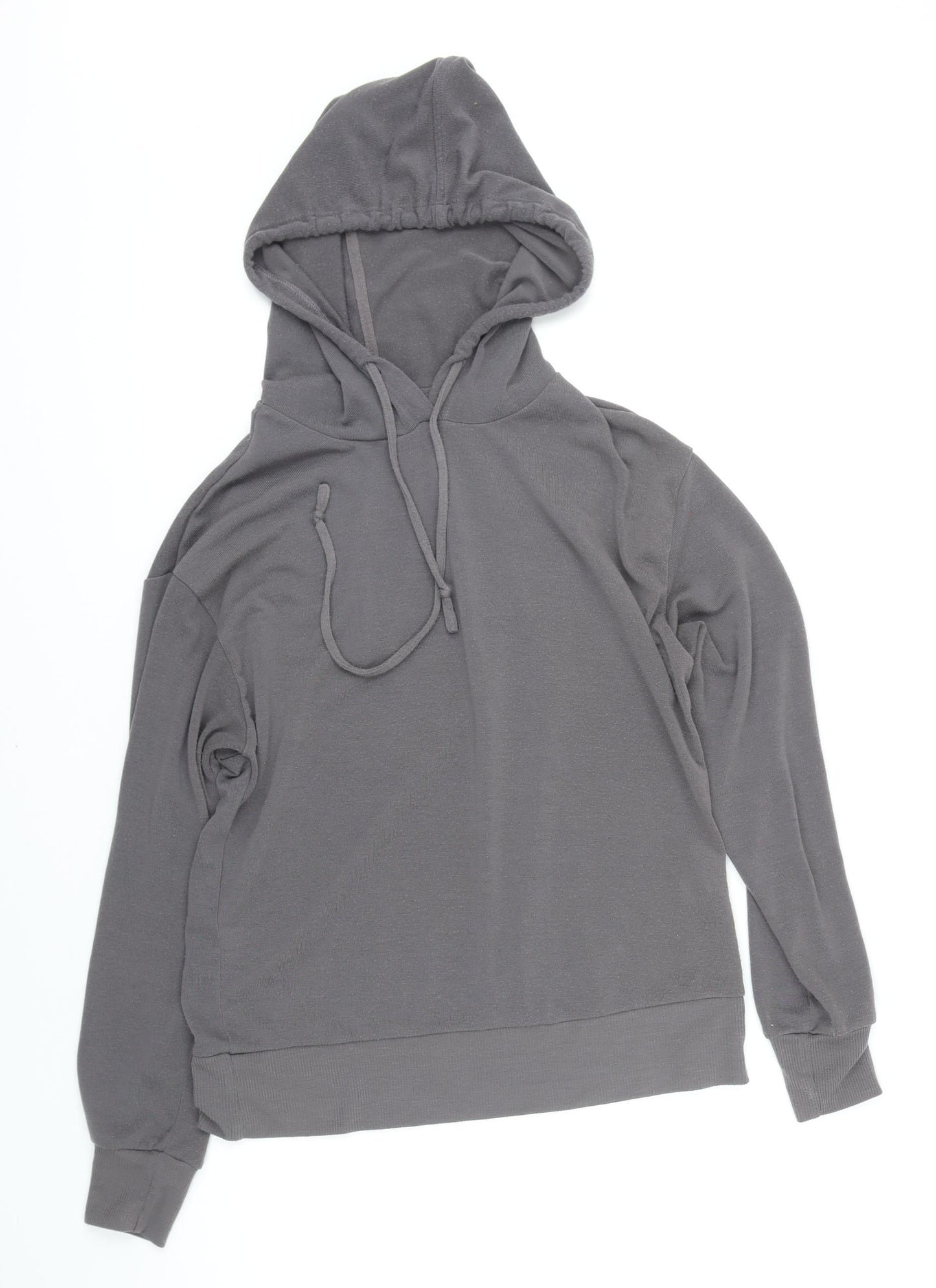 M&Co Womens Grey Polyester Pullover Hoodie Size 12 Pullover