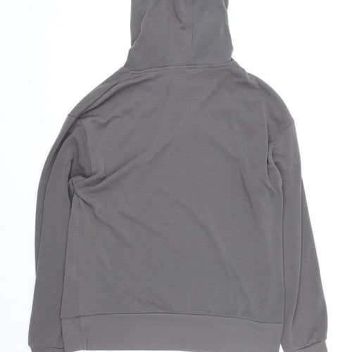 M&Co Womens Grey Polyester Pullover Hoodie Size 12 Pullover