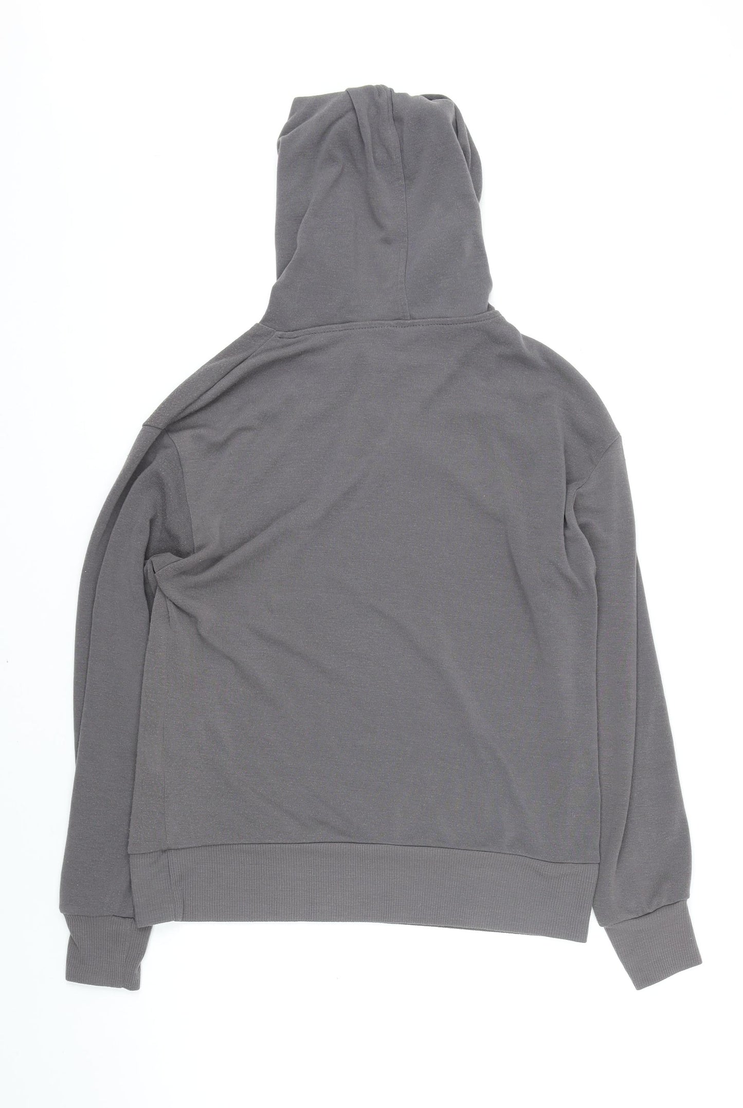 M&Co Womens Grey Polyester Pullover Hoodie Size 12 Pullover