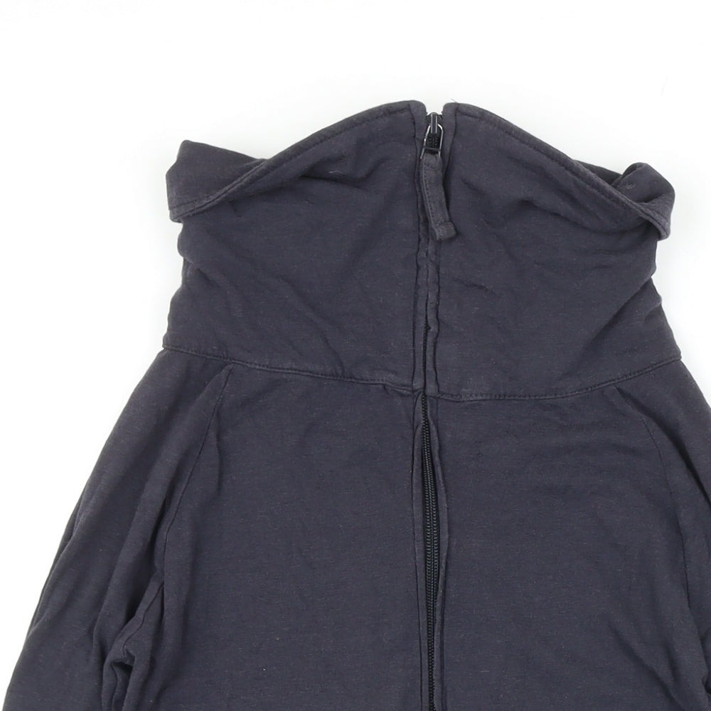 John Lewis Womens Blue Angora Full Zip Sweatshirt Size 8 Zip