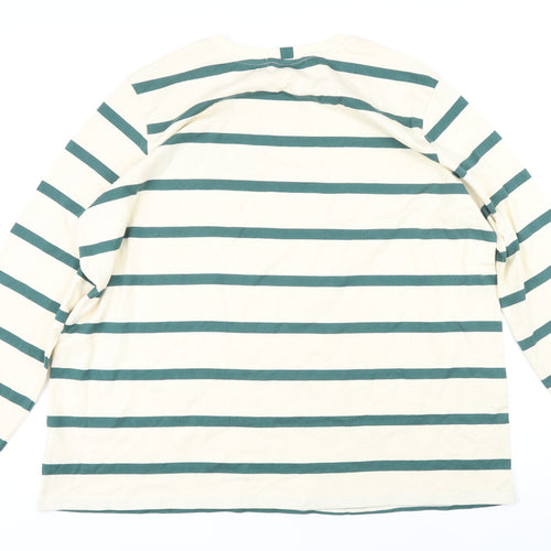 N.82 Womens Green Striped 100% Cotton Pullover Sweatshirt Size 20 Pullover - Cannes