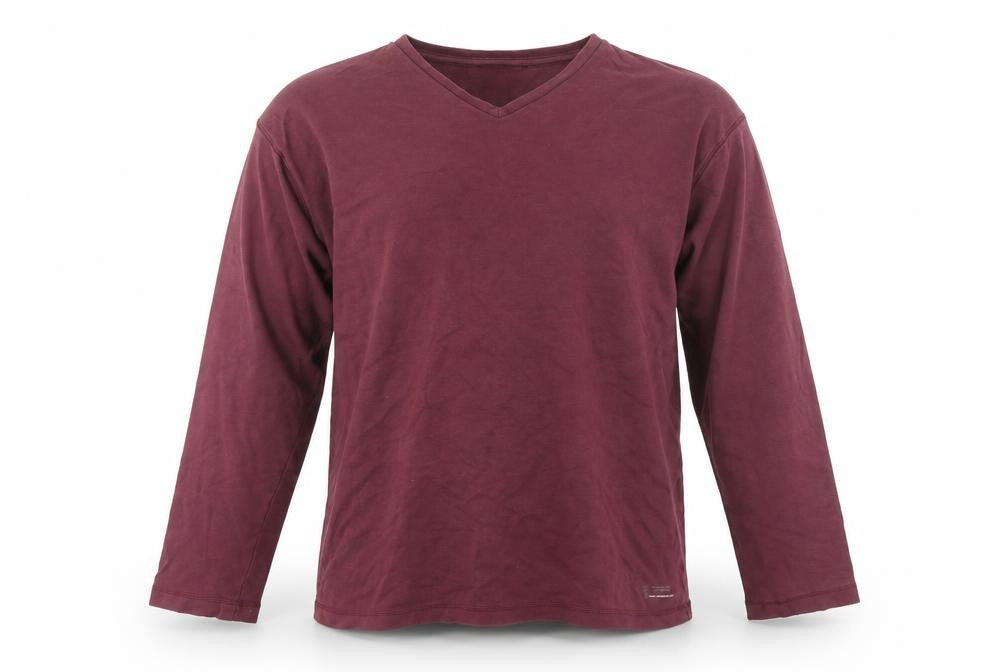 Front view of River Island men’s purple cotton pullover sweatshirt, size XL