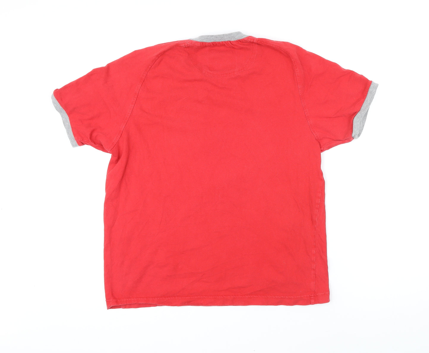 Champion Mens Red Polyester T-Shirt Size S Round Neck